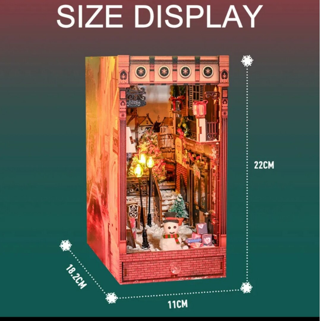 ドールハウス完成品オーダー。ブックエンドクリスマスNO2の通販 by 3