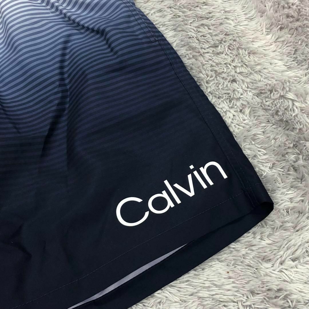 Calvin Klein(カルバンクライン)のS⭐Calvin Klein⭐カルバンクライン⭐新品 海パン水着 青系ボーダー メンズの水着/浴衣(水着)の商品写真