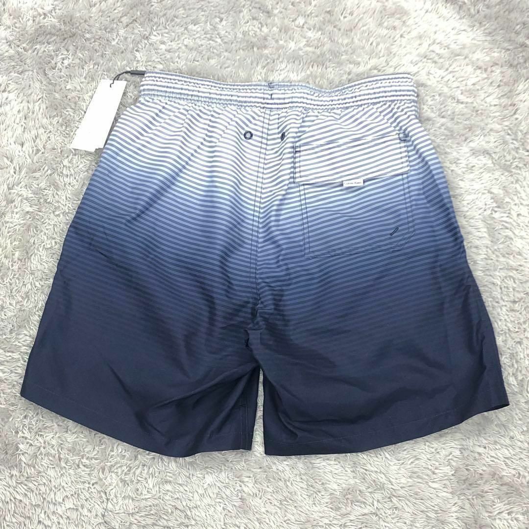 Calvin Klein(カルバンクライン)のS⭐Calvin Klein⭐カルバンクライン⭐新品 海パン水着 青系ボーダー メンズの水着/浴衣(水着)の商品写真