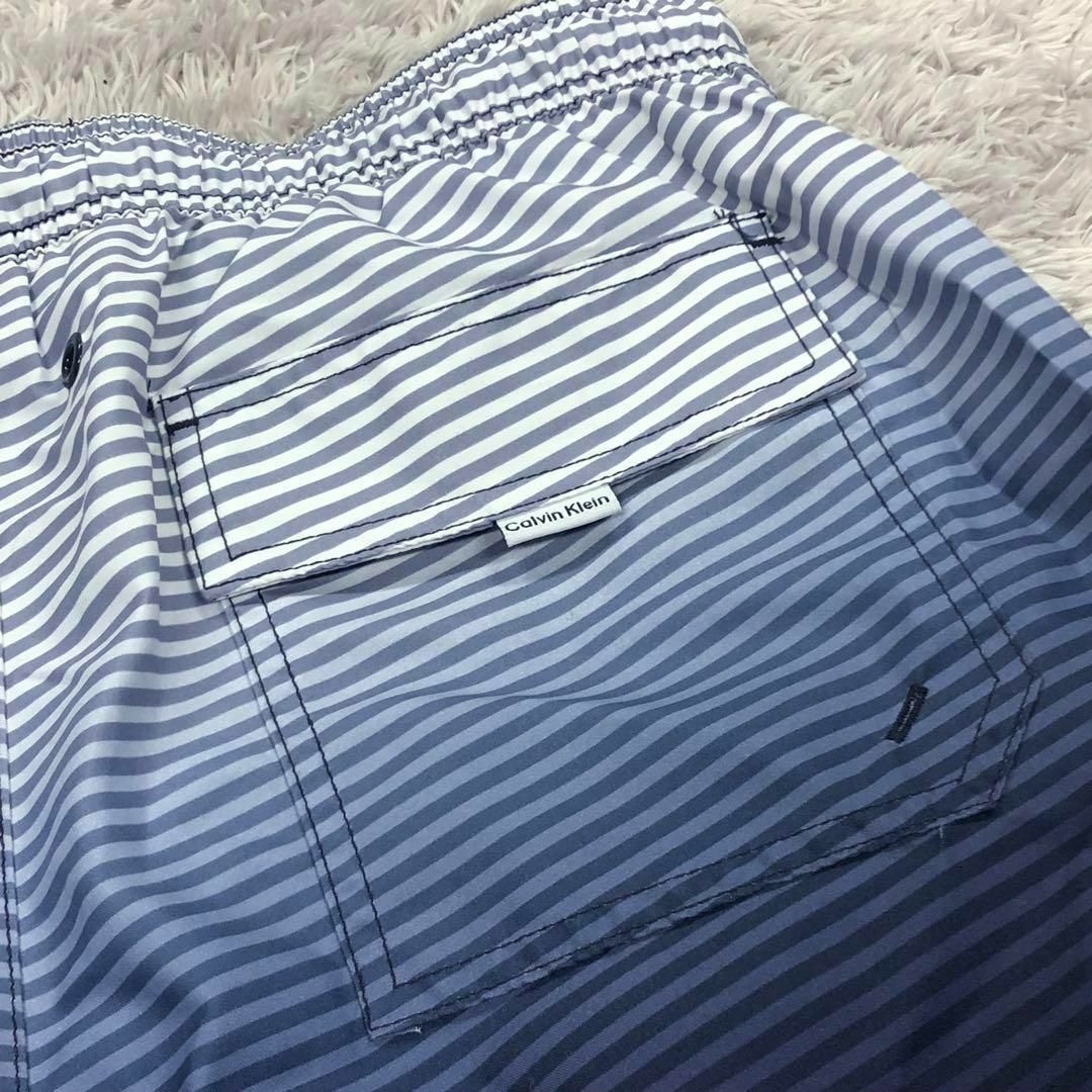 Calvin Klein(カルバンクライン)のS⭐Calvin Klein⭐カルバンクライン⭐新品 海パン水着 青系ボーダー メンズの水着/浴衣(水着)の商品写真