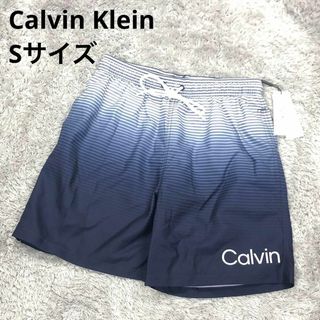 【新品】カルバンクライン USA メンズ 水着 M 白黒ロゴ柄 下着