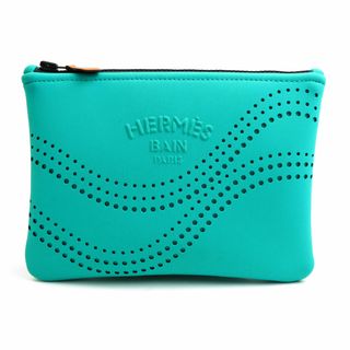 エルメス(Hermes)のエルメス HERMES ポーチ マルチケース BAIN/Polyamide x Elastane グリーン ユニセックス 送料無料【中古】 e56668j(ポーチ)