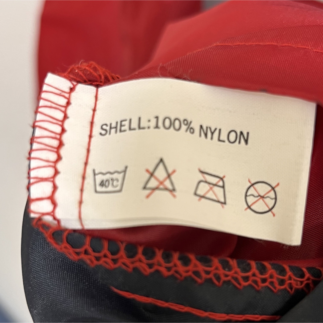 リーボック ナイロンパーカー ウインドパーカー 赤 でかロゴ ロゴ刺繍 L