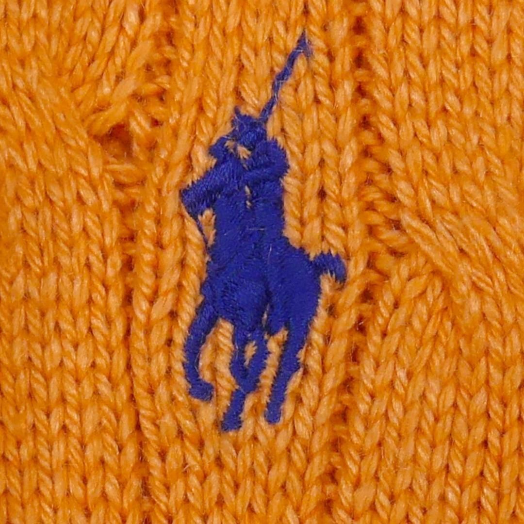 セーター ニット ラルフローレン S オレンジ メンズ 刺繍 TY2573