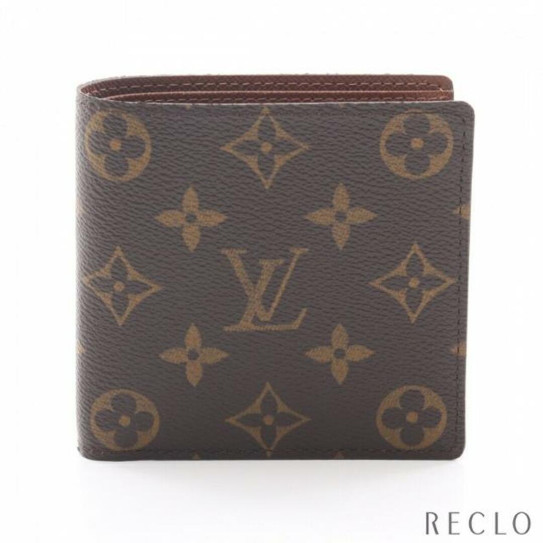 【本物保証】 箱付 ルイヴィトン LOUIS VUITTON モノグラム ポルトフォイユ マルコ 二つ折財布 M61675