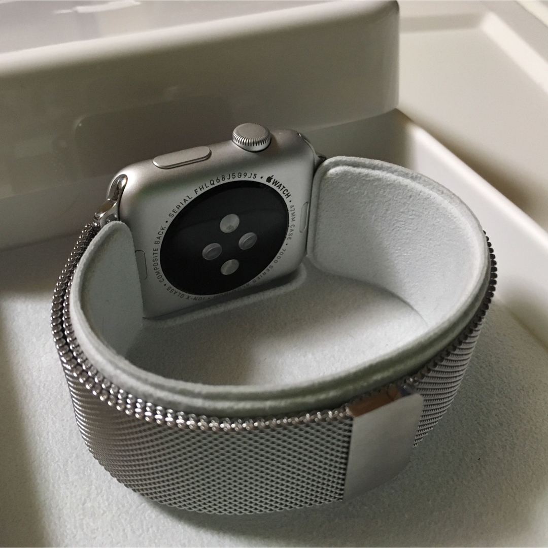 Apple Watch - 新品 アップルウォッチ 42mm シルバー SPORT apple