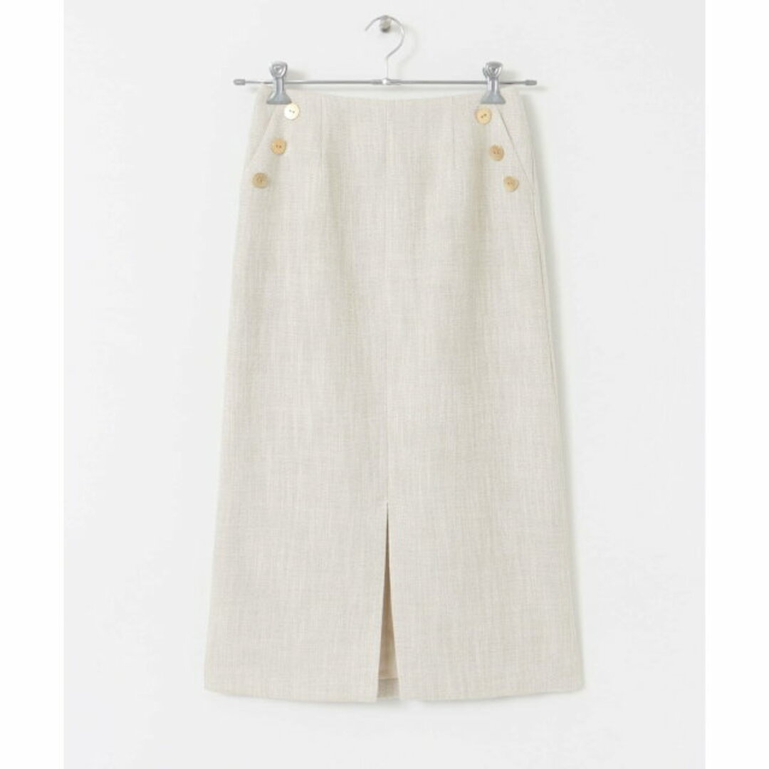 【L.GREIGE】ボタンデザインタイトスリットスカート