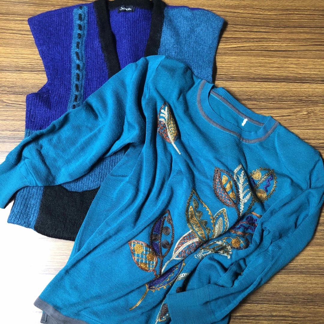昭和おばちゃん洋服セット レディースのトップス(ニット/セーター)の商品写真