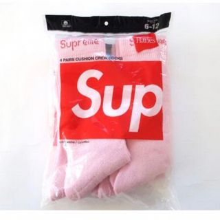 シュプリーム(Supreme)のSupreme Hanes Crew Socks (4 Pack)新品未開封(ソックス)