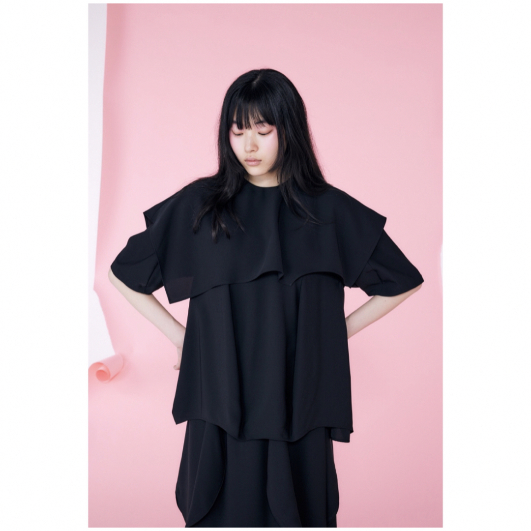 ENFOLD(エンフォルド)のENFOLD CAPE-COLLAR PULLOVER 新品 レディースのトップス(シャツ/ブラウス(半袖/袖なし))の商品写真