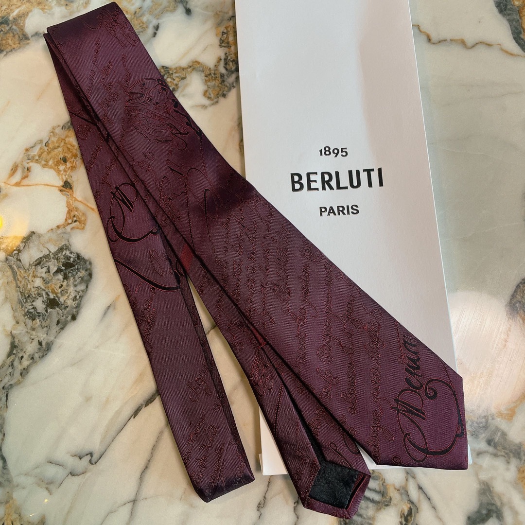 Berluti - 新品未使用 ベルルッティ ネクタイ カリグラフィー ワイン ...