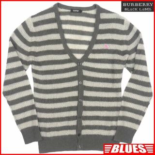 バーバリーブラックレーベル(BURBERRY BLACK LABEL)の廃盤 バーバリーブラックレーベル セーター モヘヤニット L グレーTY2565(ニット/セーター)