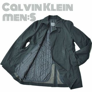 シーケーカルバンクライン(ck Calvin Klein)のカルバンクラインCK■2wayライナー付きステンカラーコート　黒　メンズS　秋冬(ステンカラーコート)