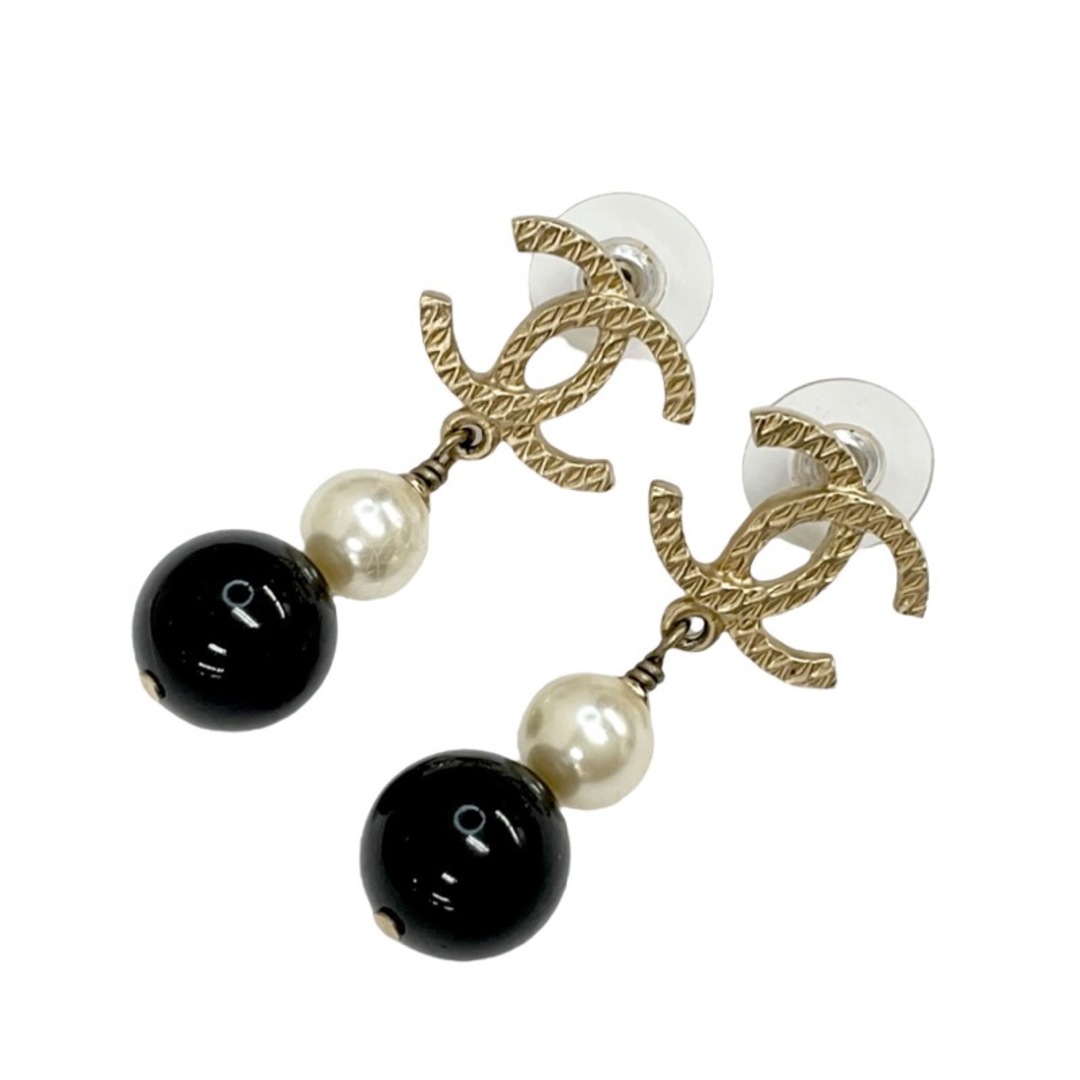 シャネル CHANEL ピアス ココマーク パール ゴールド ブラック - ピアス