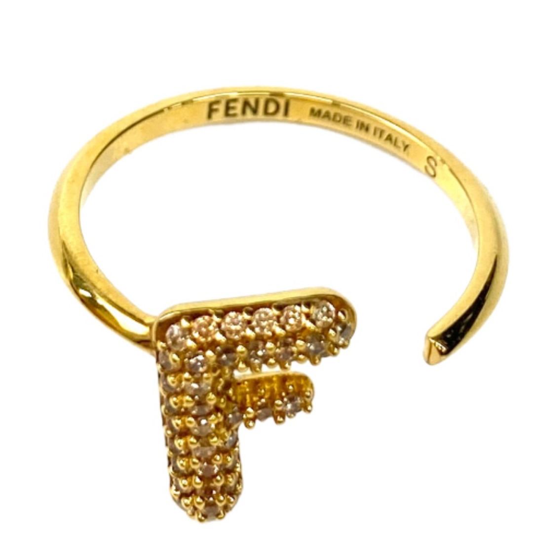 FENDI - [USED/中古]FENDI フェンディ リング・指輪 F ラインストーン