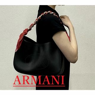 アルマーニエクスチェンジ(ARMANI EXCHANGE)のAX　バッグ 01A22　ブラック　ロゴ　新品　アルマーニ　942797(ハンドバッグ)