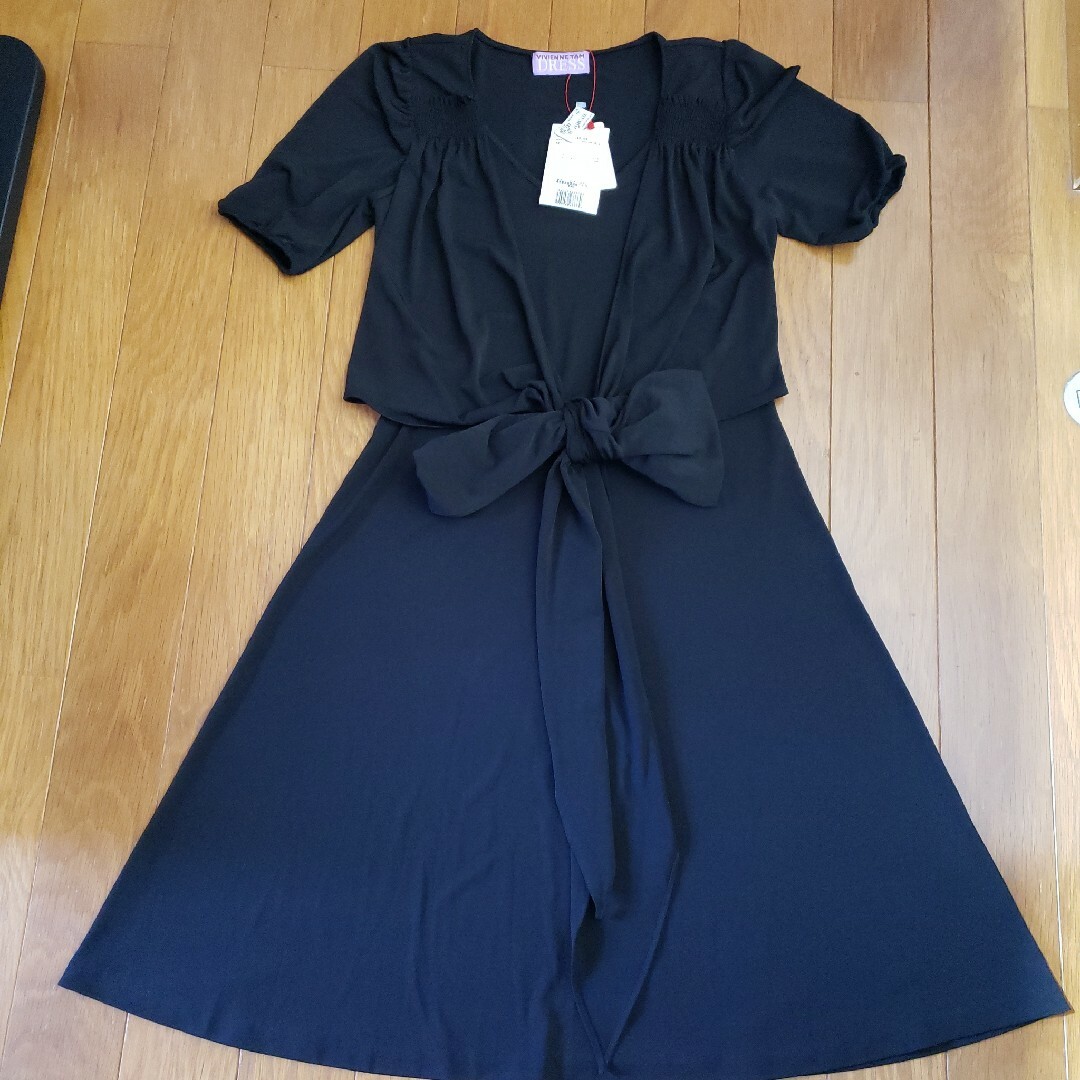 ❇VIVIENNE TAM DRESS❇カシュクールウエストリボンワンピース | フリマアプリ ラクマ