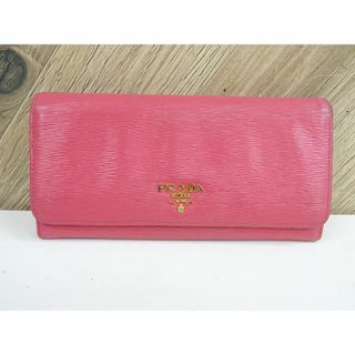 プラダ(PRADA)のK船020/ PRADA プラダ サフィアーノ 長財布 レザー ピンク (財布)