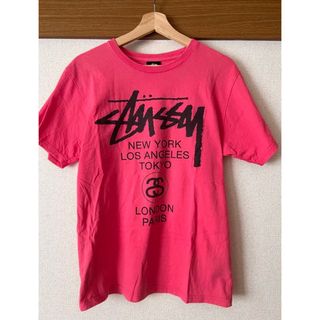 ステューシー(STUSSY)のSTUSSYtシャツ　ピンク(Tシャツ/カットソー(半袖/袖なし))