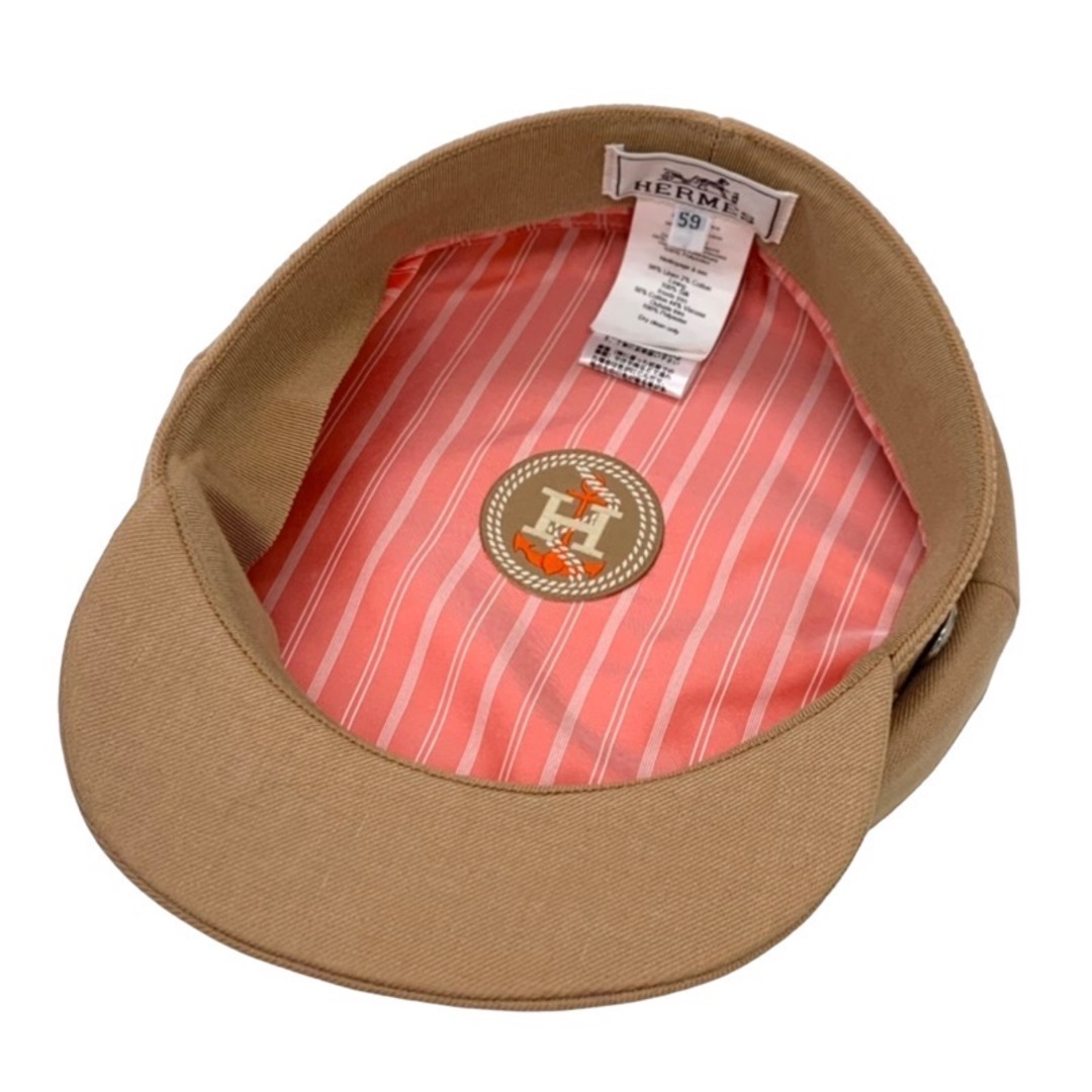 Hermes(エルメス)のエルメス HERMES キャップ 帽子 ベージュ リネン Hロゴ キャスケット レディースの帽子(キャスケット)の商品写真