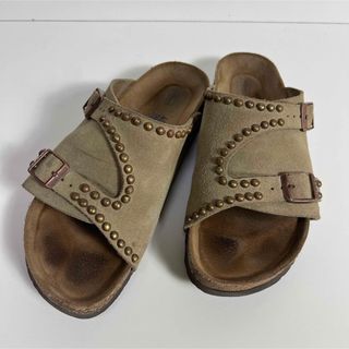 ビルケンシュトック(BIRKENSTOCK)のCharcoal 別注 BIRKENSTOCK HTC スタッズカスタム 40(サンダル)