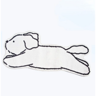 [二週程発送］犬のデザインカーペット、ミニマリストのかわいい漫画のプリント