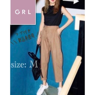 グレイル(GRL)の＊ 新品　タグ付　GRL グレイル　セットアップ　M  パンツ　ノースリーブ(セット/コーデ)