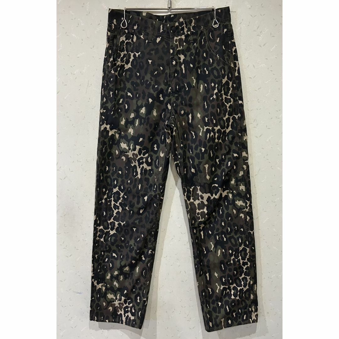 HYSTERIC GLAMOUR ヒョウ柄 ナイロン混 ペインターパンツ S HYSTERIC GLAMOUR ヒョウ柄 ナイロン混 ペインターパンツ S