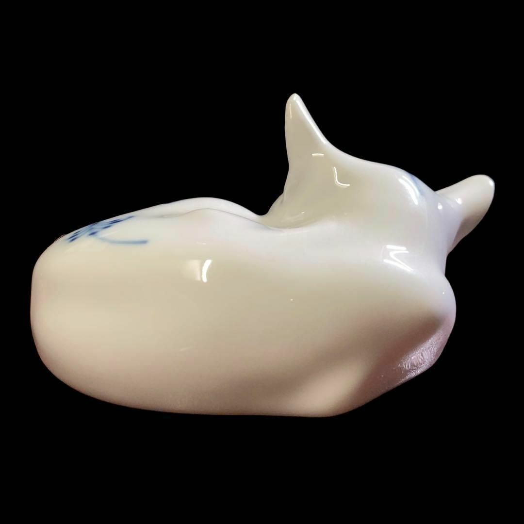 【貴重品】ロイヤルコペンハーゲン ブルーフルーテッド 寝り猫 フィギュリン