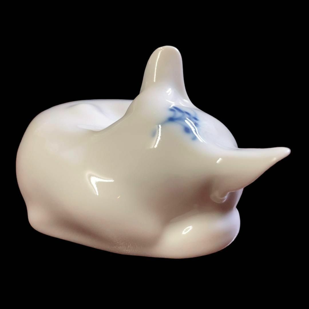 【貴重品】ロイヤルコペンハーゲン ブルーフルーテッド 寝り猫 フィギュリン