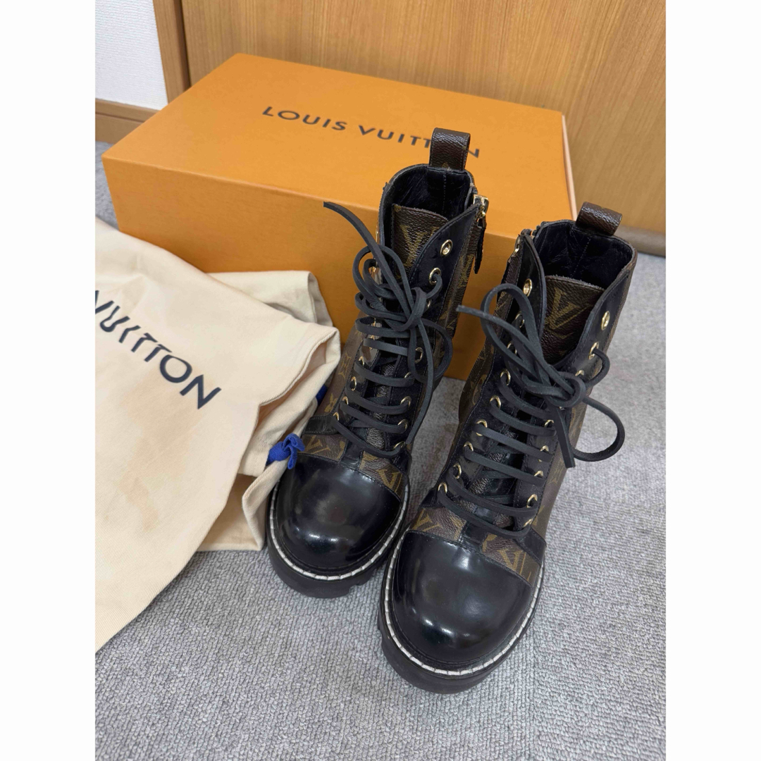 LOUIS VUITTON アンクルブーツ 37 - ブーツ