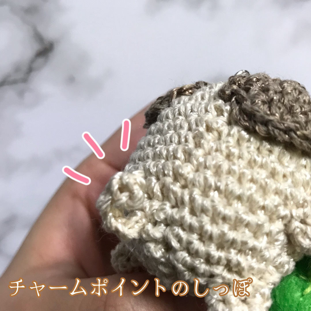 福ぱぐ　No.89014 パグのあみぐるみマスコットストラップ エンタメ/ホビーのおもちゃ/ぬいぐるみ(ぬいぐるみ)の商品写真