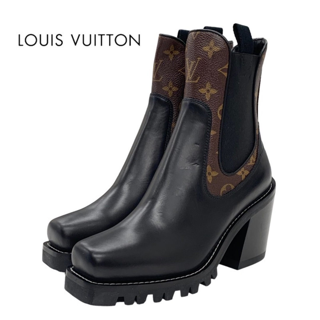 LOUIS VUITTON黒ショートブーツ