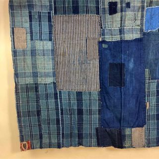 蔵出し / 大判】襤褸 刺し子 藍染 ボロ ヴィンテージファブリック 古布