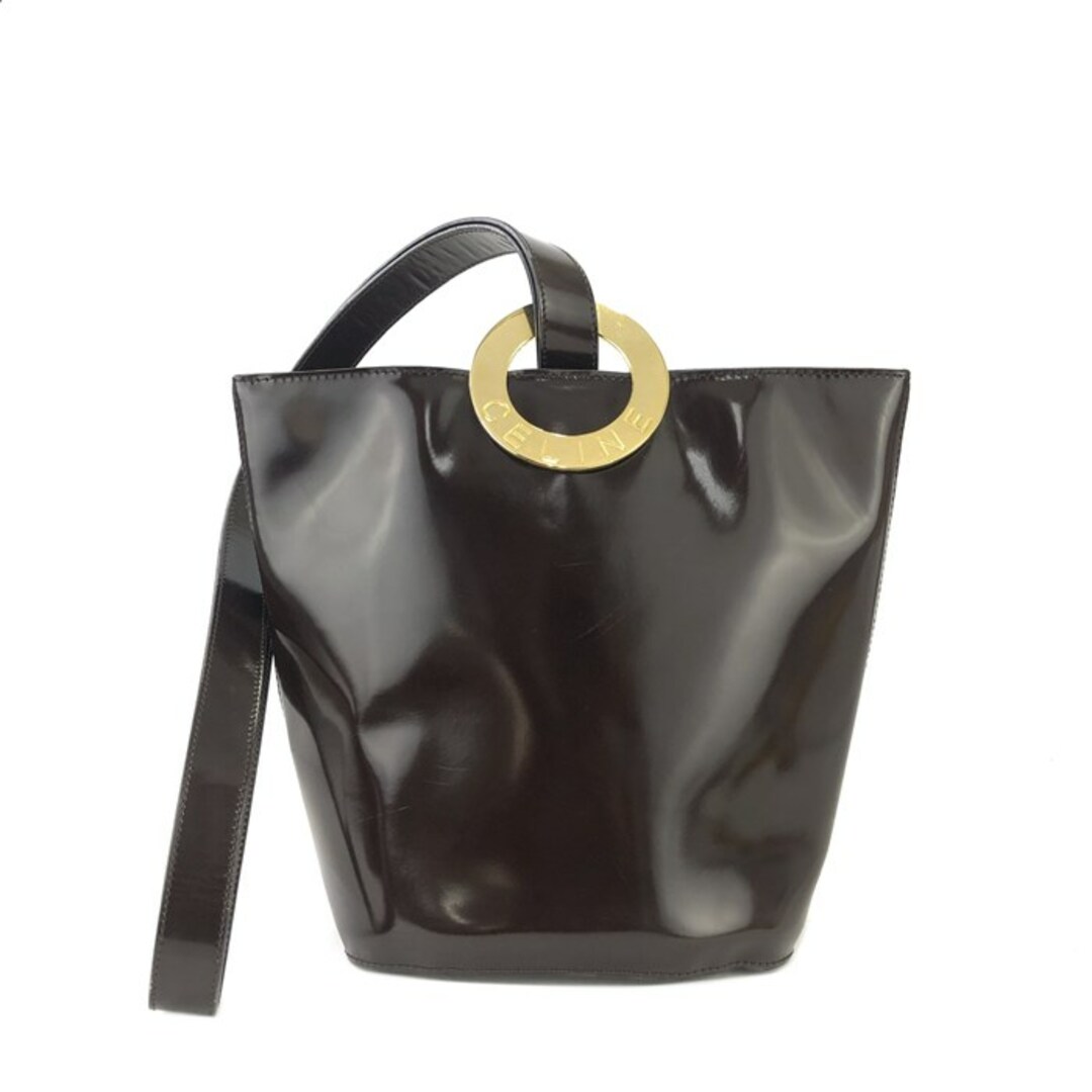 CELINE セリーヌ ロゴサークル レザー ワンハンドル ショルダーバッグ