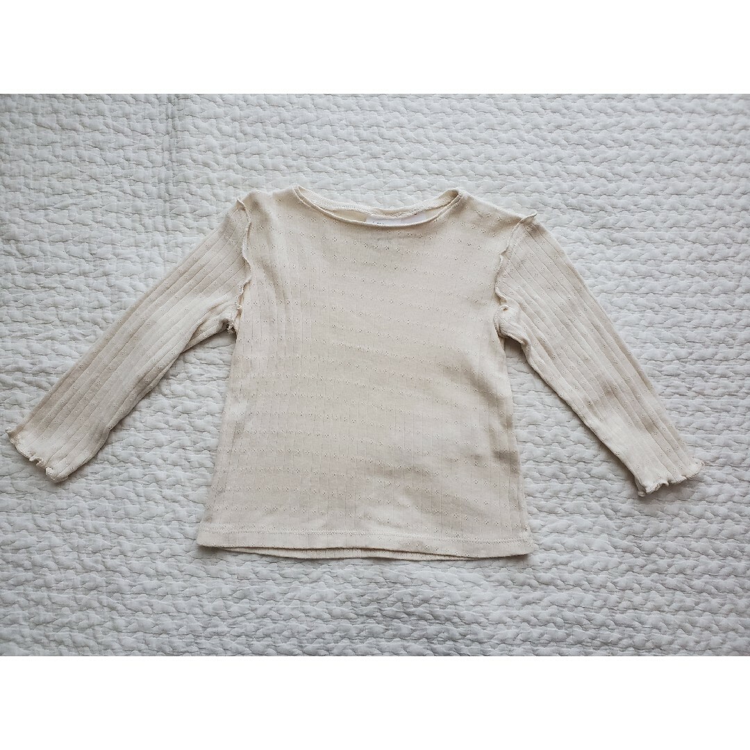 ZARA ザラキッズ ロンT カットソー 140 ハイネック ベージュ