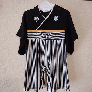 【80cm】袴ロンパース＆足袋ソックス(和服/着物)