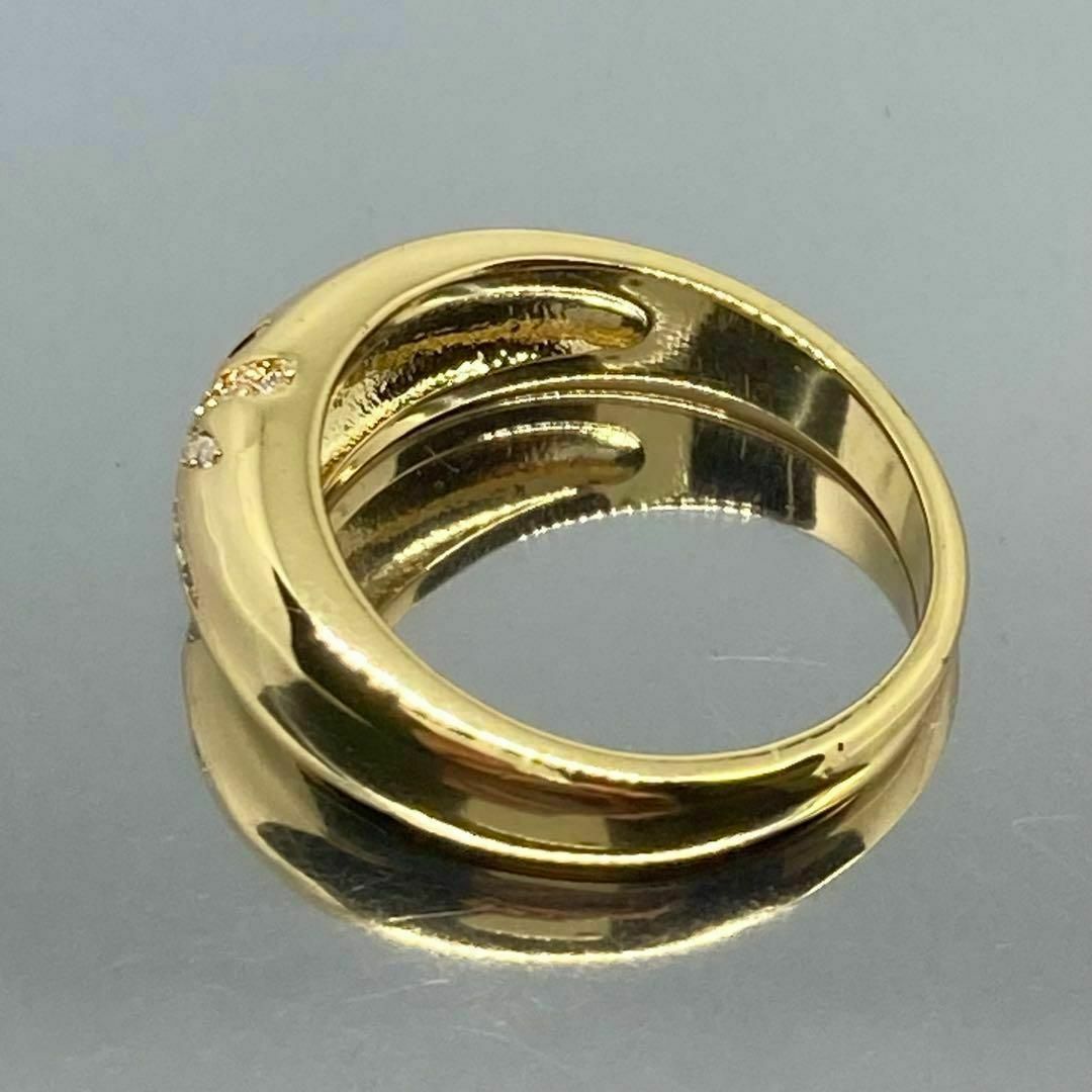 ゴールド リング ダイヤ ジルコニア 指輪 スターリング おしゃれ 10号 レディースのアクセサリー(リング(指輪))の商品写真