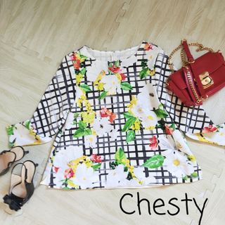 Chesty - 【チェスティ】フラワープリント カットソー サイズ0 花柄 ...