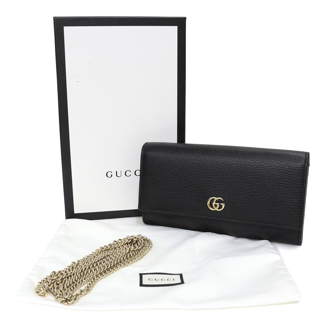 Gucci - グッチ GGマーモント チェーン ショルダー ウォレット 長財布