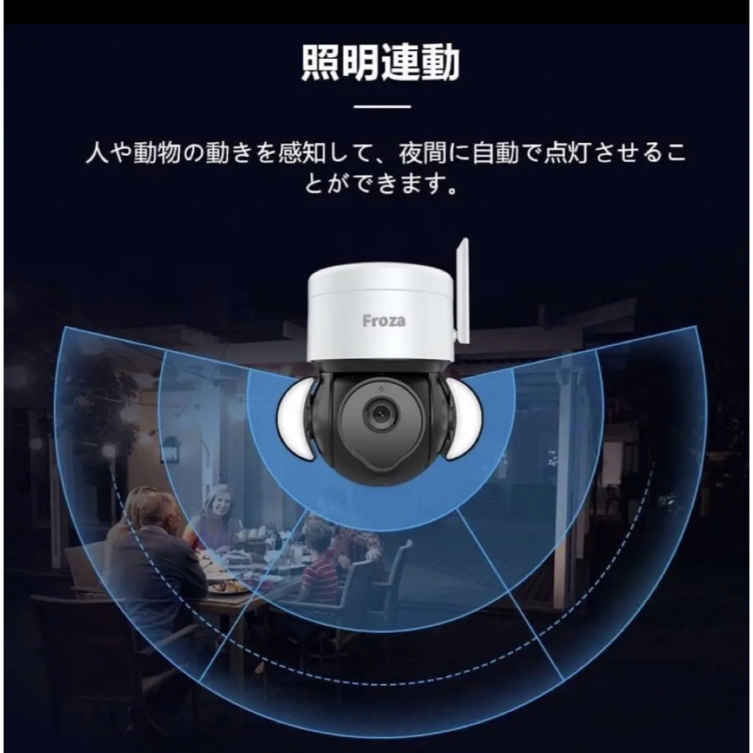 防犯カメラ 暗視 360° アプリ WiFi 音声通話 24時間記録 4倍ズーム