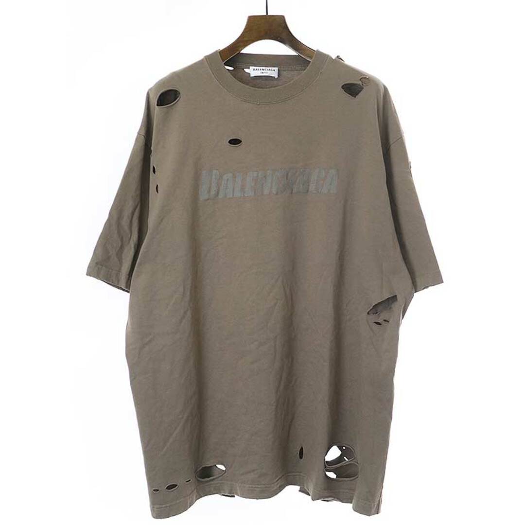 美品 人気デザイン BALENCIAGA Tシャツ オーバーサイズ グレー M-