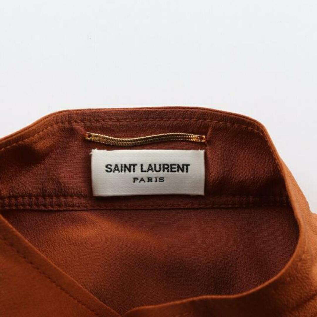 Saint Laurent(サンローラン)の ブラウス スタンドカラー ライトブラウン レディースのトップス(シャツ/ブラウス(長袖/七分))の商品写真