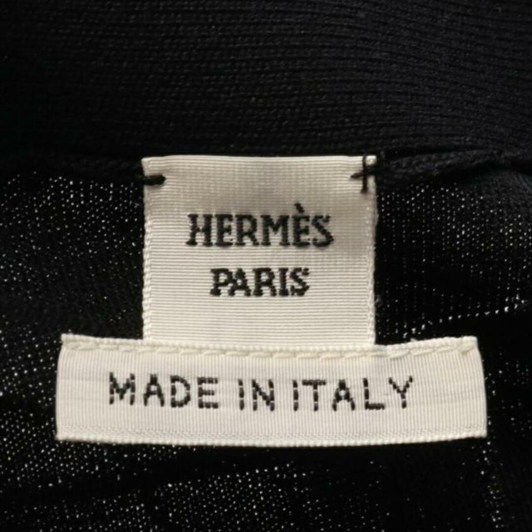 Hermes(エルメス)のL'INSTRVCTION DV ROY ロング カーディガン シルク ブラック 刺繍 レディースのトップス(カーディガン)の商品写真