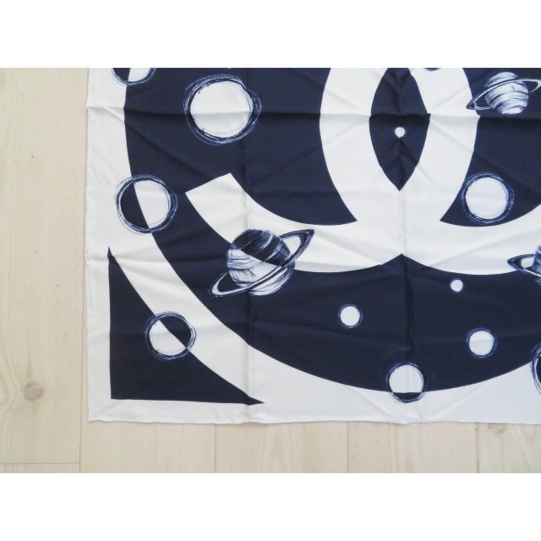 CHANEL - T09 シャネル ココマーク 宇宙 シルク 大判スカーフの通販 by