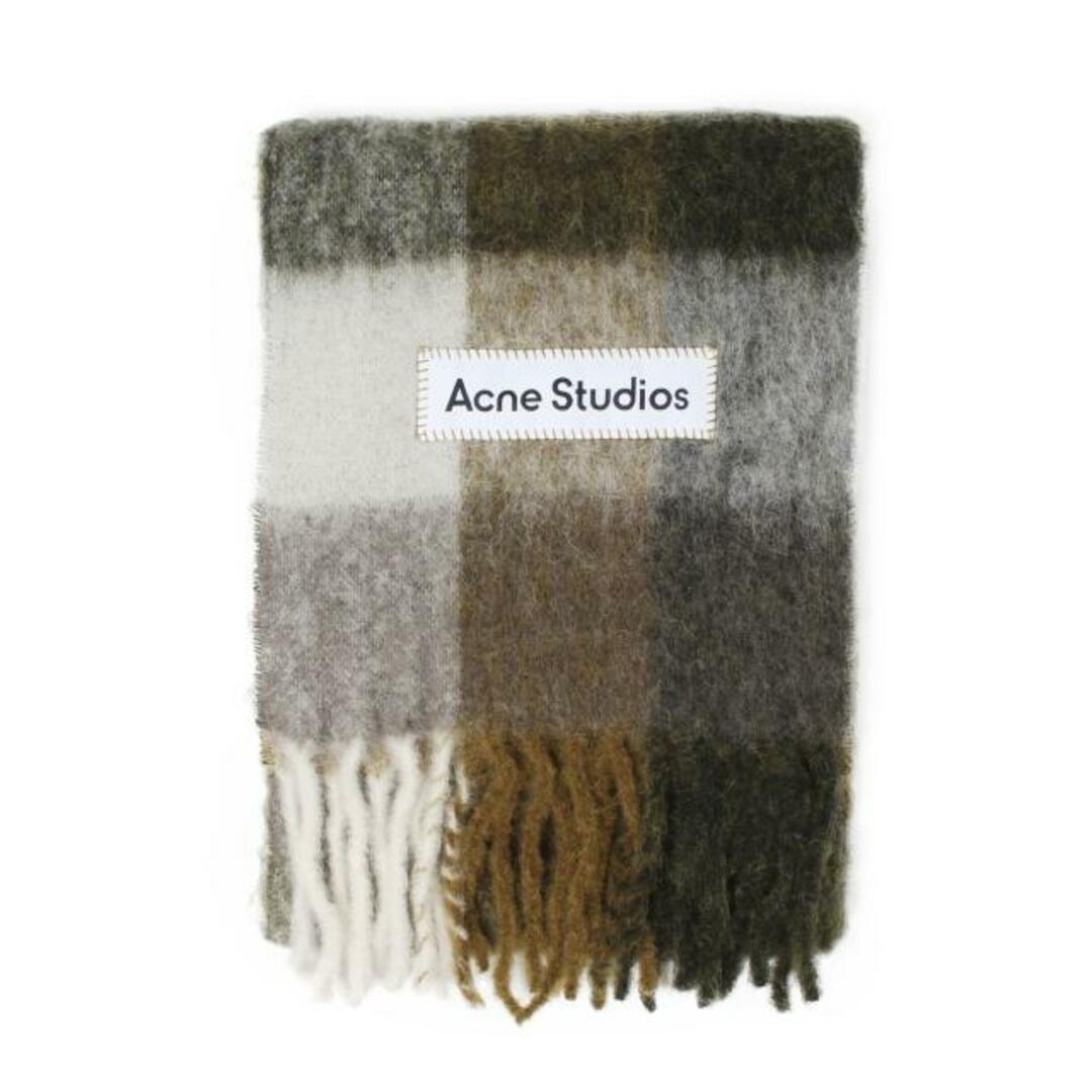 【新品未使用】 Acne Studios アクネストゥディオズ マフラー MOHAIR CHECKED SCARF モヘアチェックスカーフ アルパカ CA0084 【TAUPE/GREEN/BLACK】