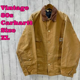 カーハート(carhartt)のカーハート　サイズＸＬ　80年代　星タグ　キャメルカラー　カバーオールメンズ古着(ブルゾン)