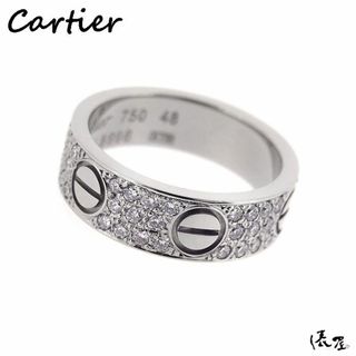 カルティエ(Cartier)の【仕上げ済み】カルティエ ラブリング ダイヤ #48 750 極美品 レディース K18WG love ring【送料無料】Cartier 中古(リング(指輪))