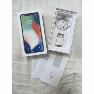 アイフォーン(iPhone)のApple iPhoneX 256GB シルバー の 箱と付属品(その他)