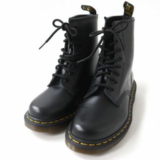 ドクターマーチン(Dr.Martens)の極美品☆Dr. Martens ドクターマーチン 1460 10072004 8ホール レースアップ レザー ブーツ ブラック 黒 UK5 レディース 箱付き(ブーツ)